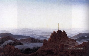 romantique romantisme Tableau Peinture - Matin dans le Riesengebirge Paysage romantique Caspar David Friedrich Montagne